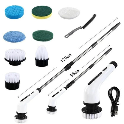 9-in-1 Electric Spin Scrubber with Telescopic Handle