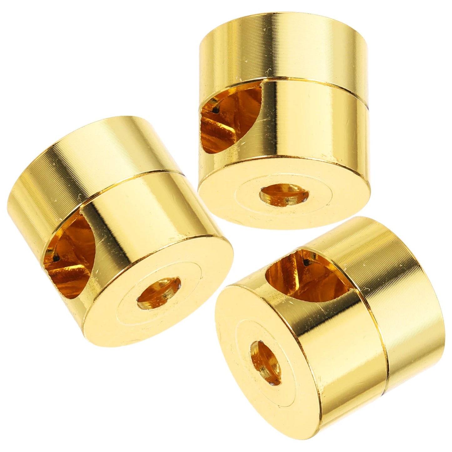 3 Pcs Gold Aluminum Power Cord Fixing Device Cable Management