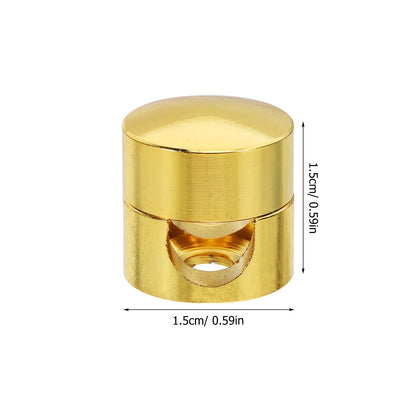 3 Pcs Gold Aluminum Power Cord Fixing Device Cable Management