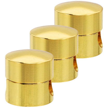 3 Pcs Gold Aluminum Power Cord Fixing Device Cable Management