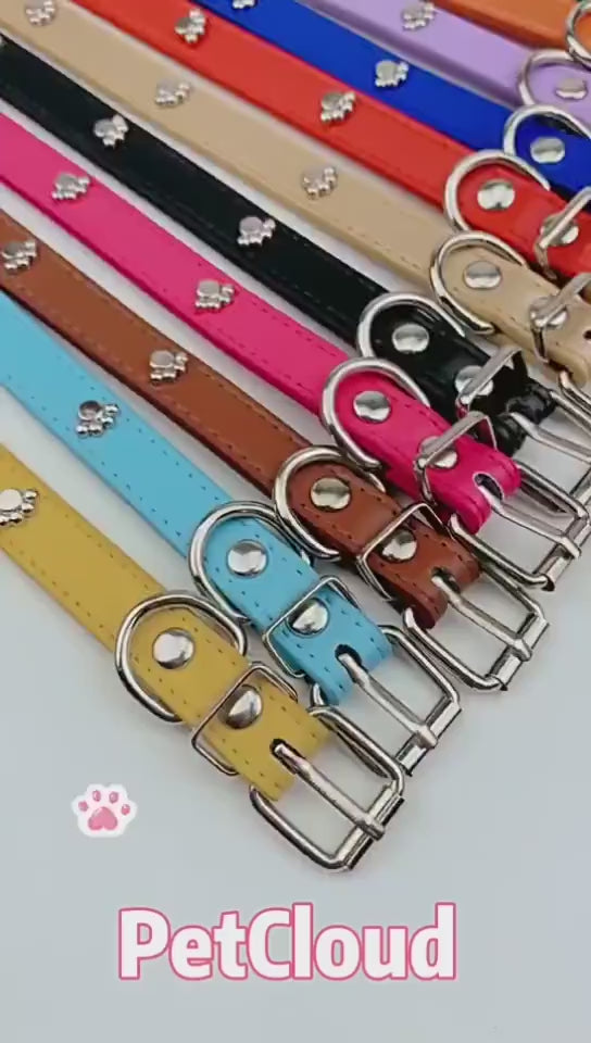 Pack Of 10 1.5 Leather Collars Dog Collars PU Coll